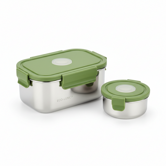 Microwave-Safe Stainless Steel Lunch Box